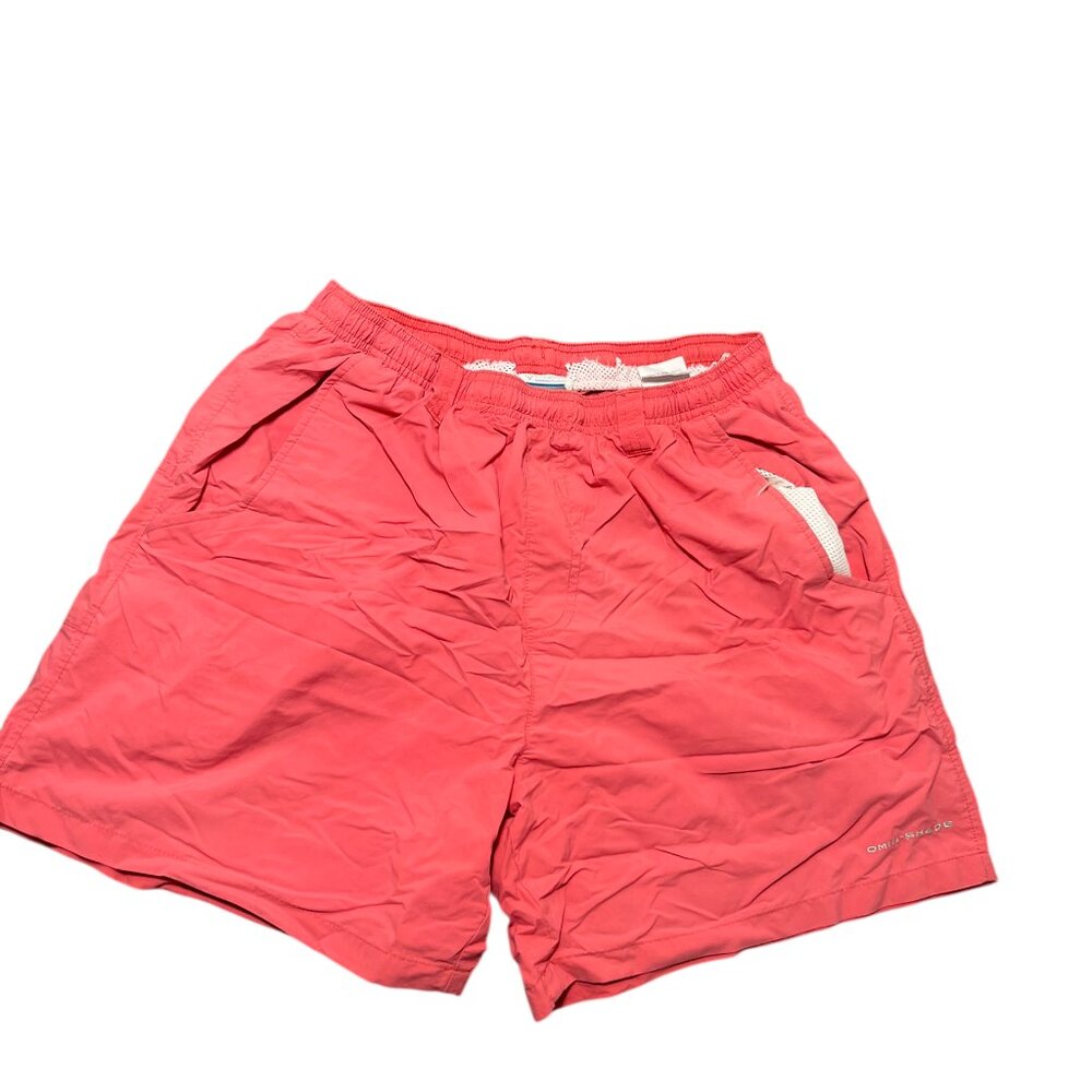Columbia Shorts Men's Size Medium Red Performance Elastic Waist Pockets Outdoor